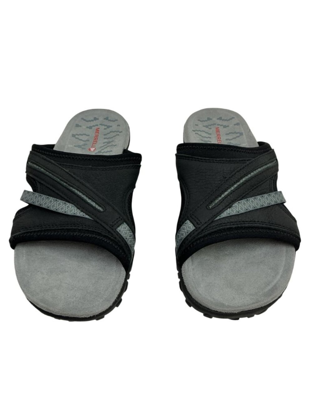 Merrell Terran Slide Nubuck Sandals Womens 8 Black Select Grip Sole - Picture 2 of 12